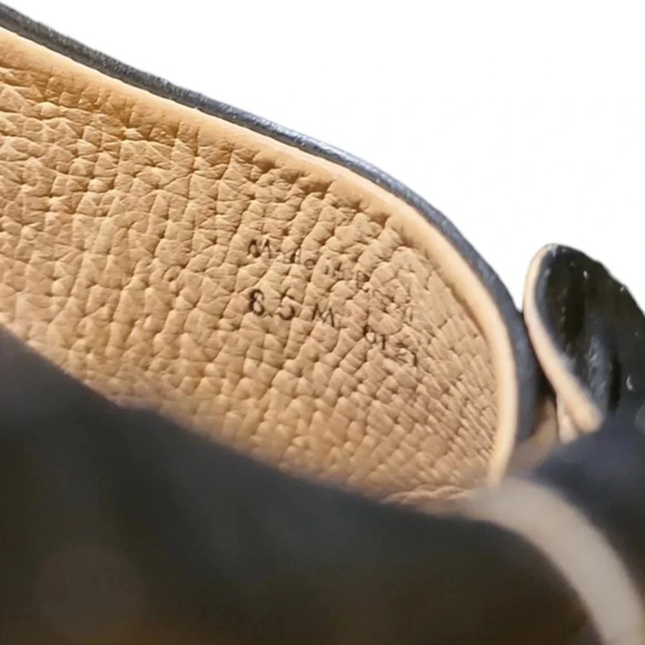 Jack Rodgers Black Bow Dorthy Leather Slide Comfort Sandals Women Sz 8.5 preppy - Picture 10 of 12